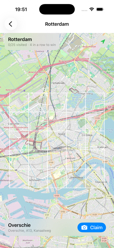 Selecteer een cel en claim